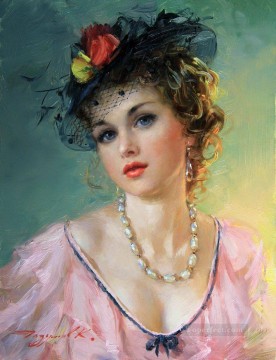 Pretty Lady KR 036 Impresionista Pinturas al óleo